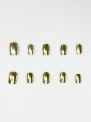 Plain chrome press on nails